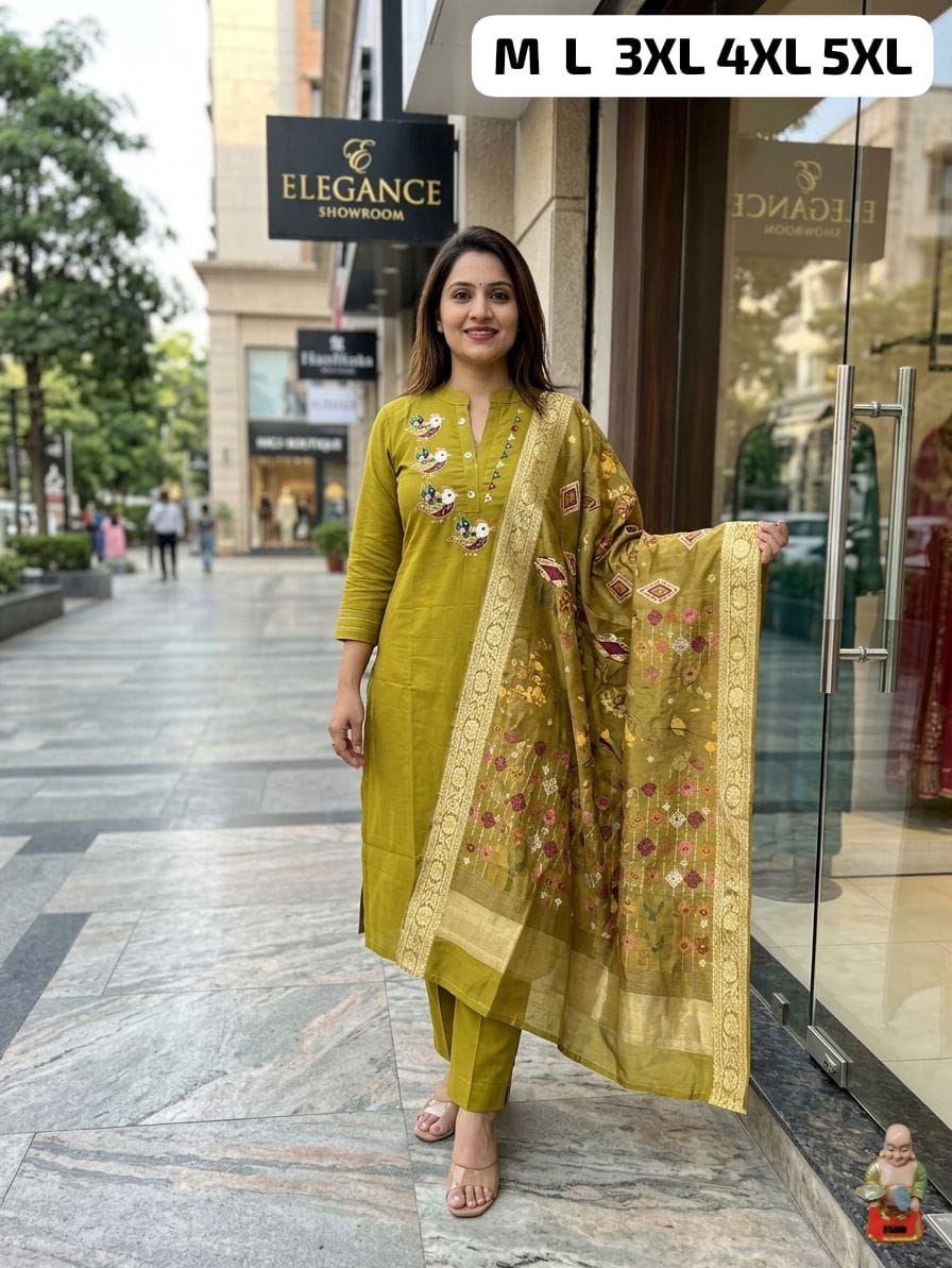 Graceful Traditional Work Kurti Set view 5