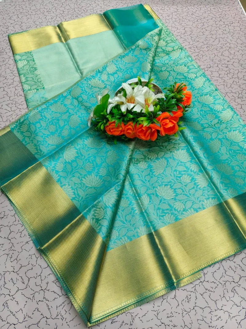 New Design Zari Tissue Banarasi Silk Saree view 2
