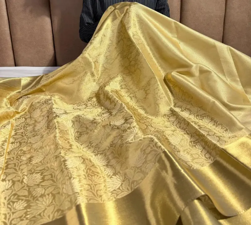 New Design Zari Tissue Banarasi Silk Saree view 5