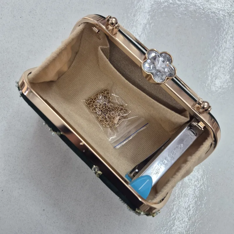 Handmade Pearl Bag Sling Clutch Bag