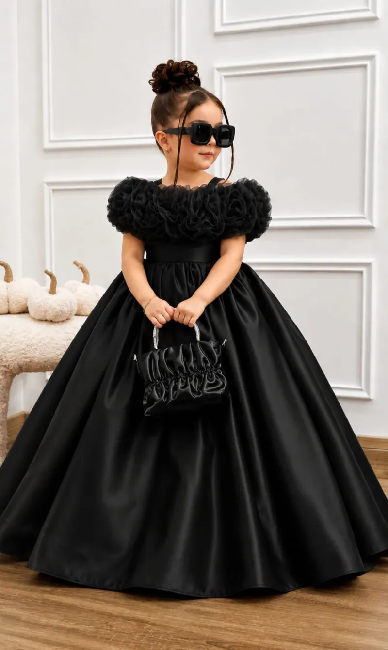 Superb Satin Party Wear Gown view 2
