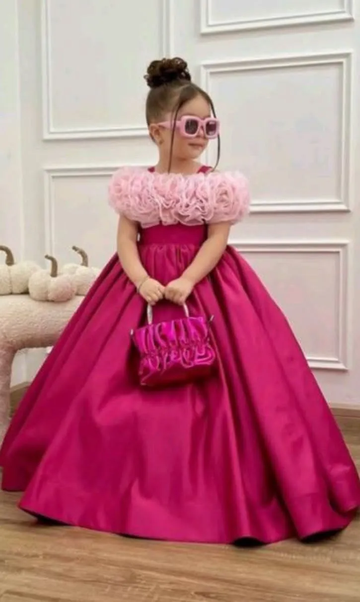 Superb Satin Party Wear Gown view 6