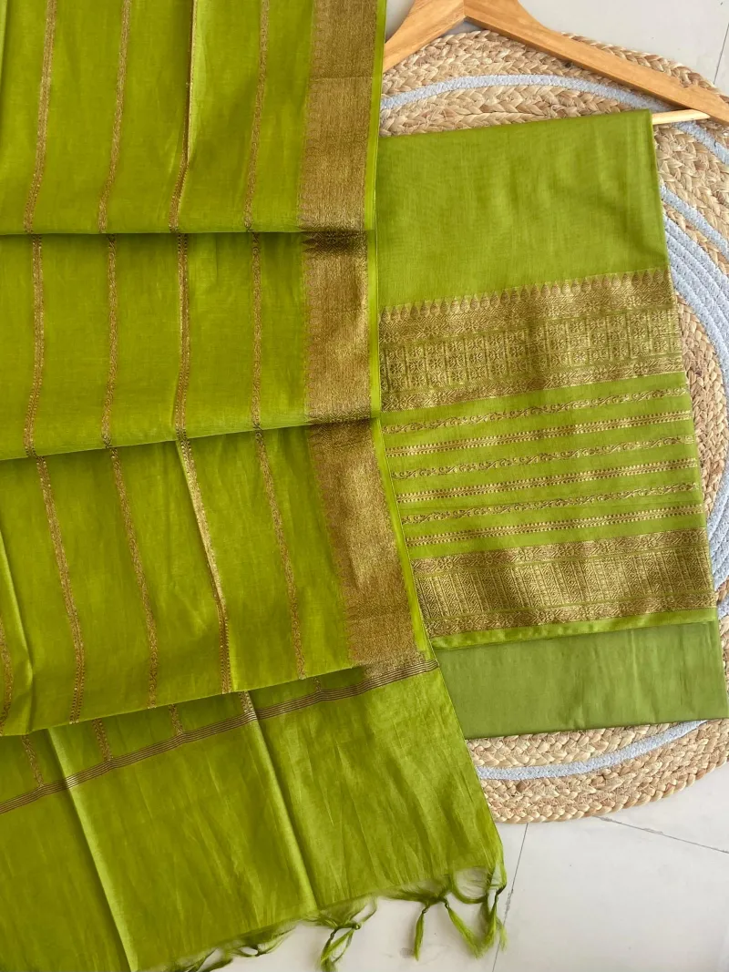 Heavy Banarasi Chanderi unstitched Suit Material view 4