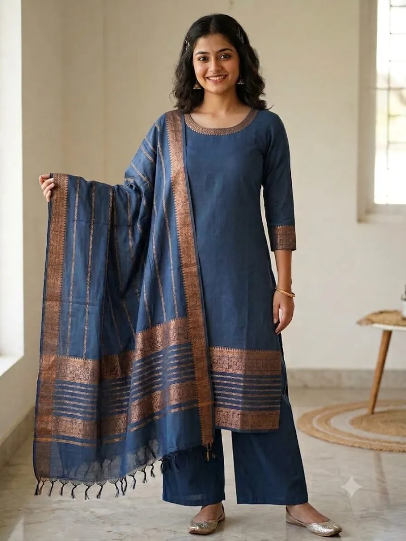 Heavy Banarasi Chanderi unstitched Suit Material