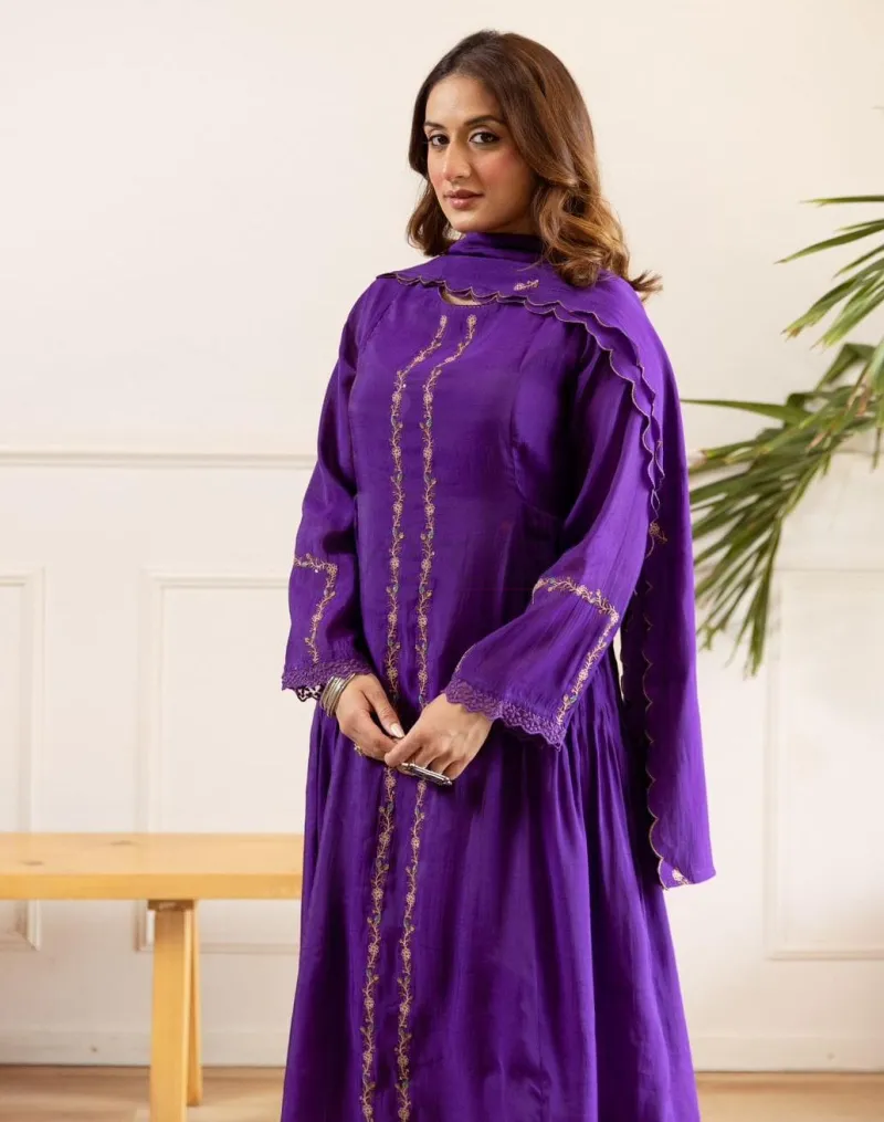 Mul Chanderi kurti set