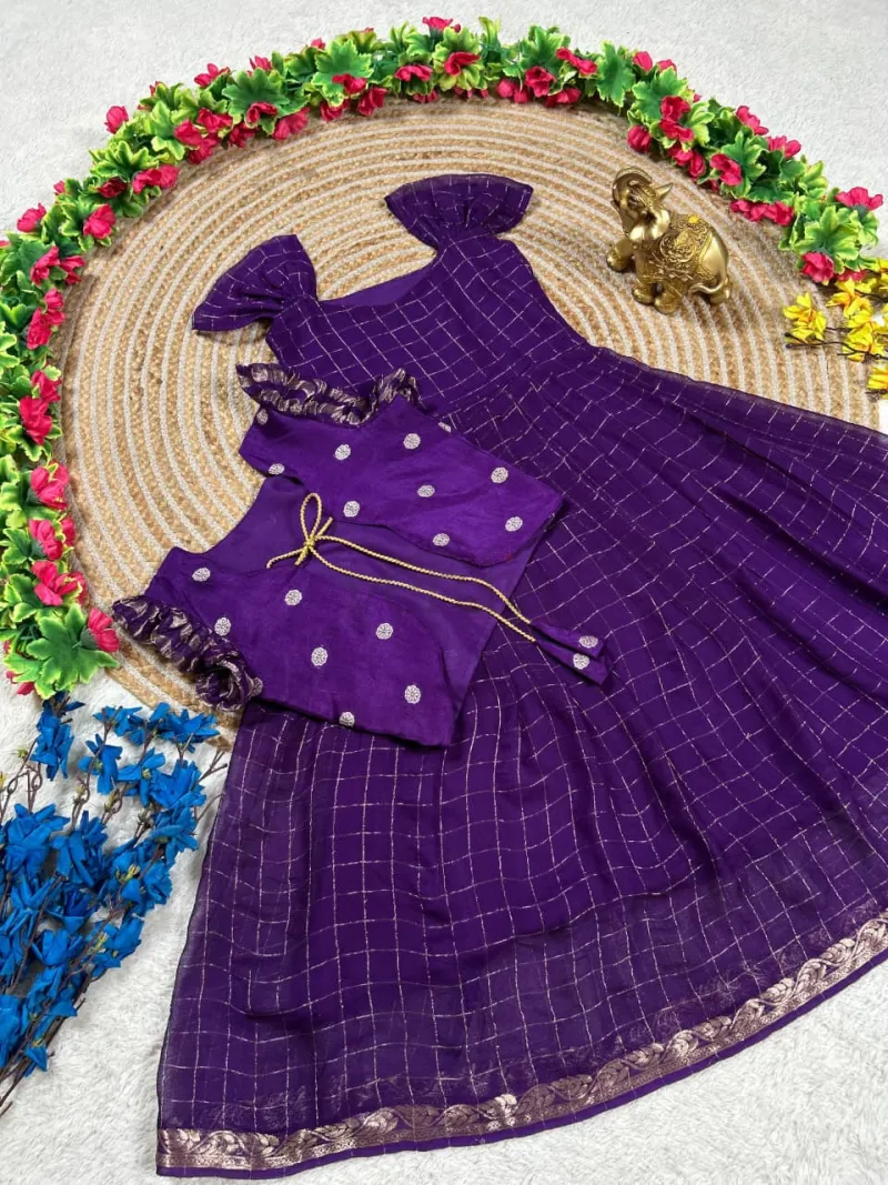 Purple Viscose Coat-Gown view 4