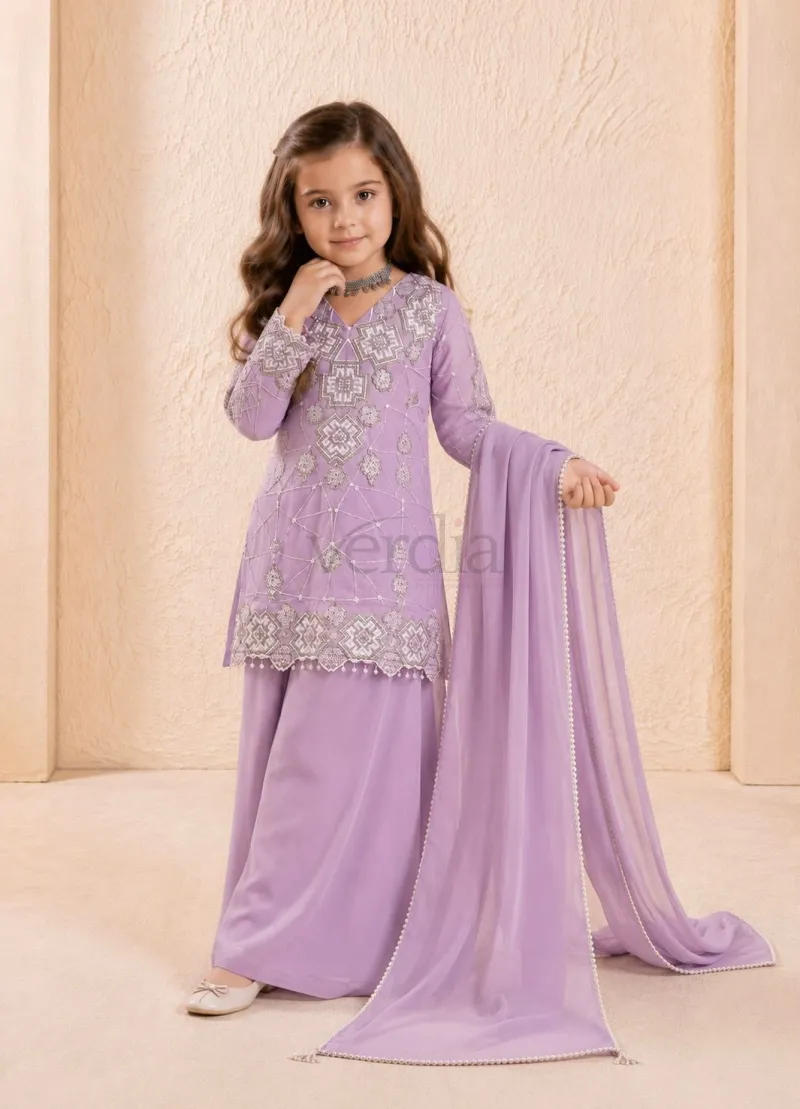 Designer Party Wear Georgette Kurti Set with Palazzo & Dupatta view 10