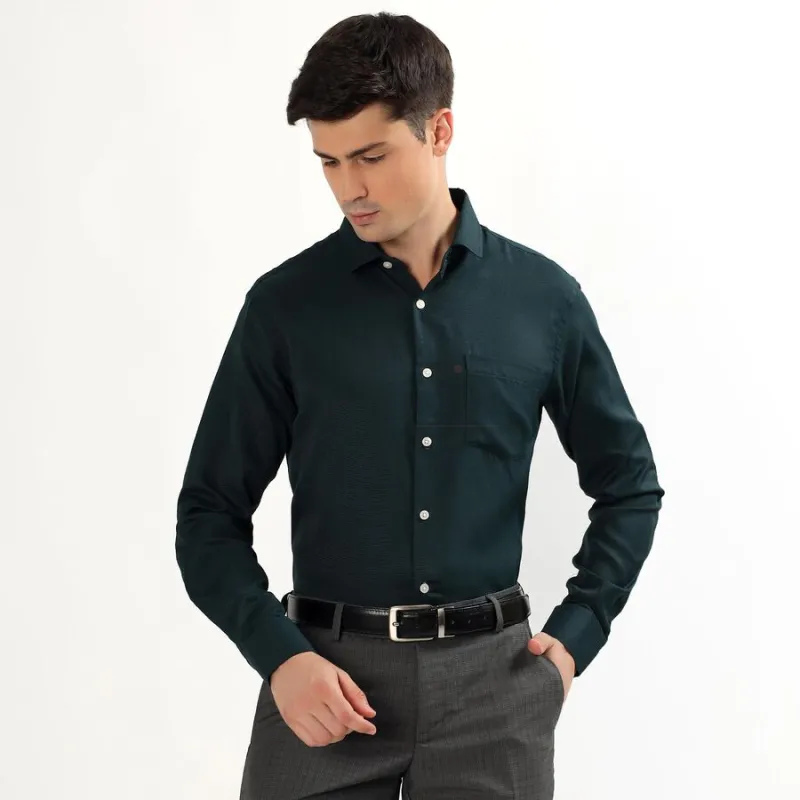 Men's Dark Forest Green Classic Formal Shirt