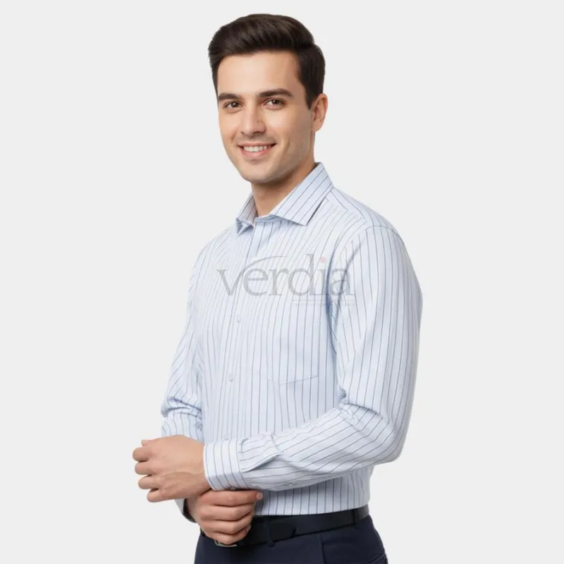 Men's Midnight Blue Spread Collar Formal Shirt