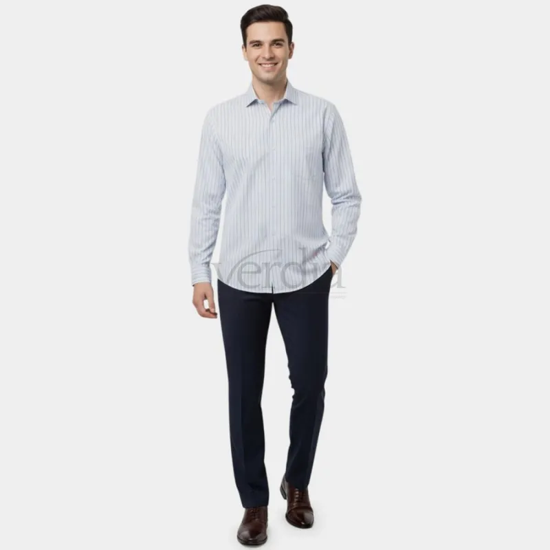 Men's Midnight Blue Spread Collar Formal Shirt view 5