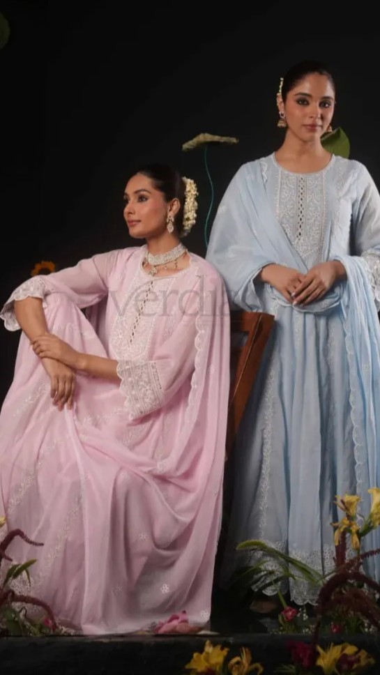 Cotton Mal Anarkali Kurti Set