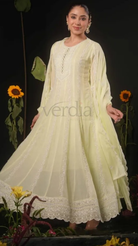 Cotton Mal Anarkali Kurti Set