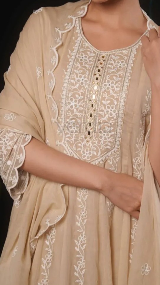 Cotton Mal Anarkali Kurti Set view 5