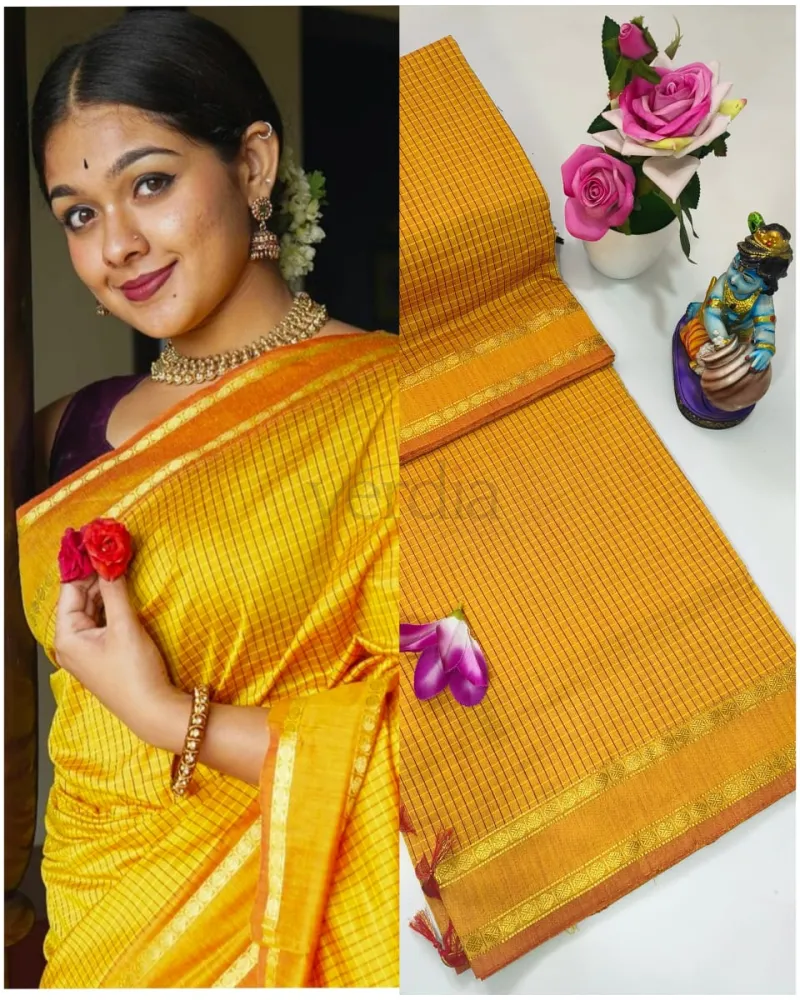 Arani Checked Cotton Saree