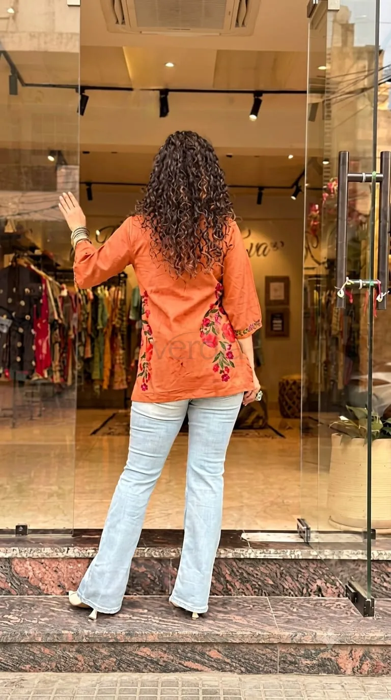 Cotton Block Print Top