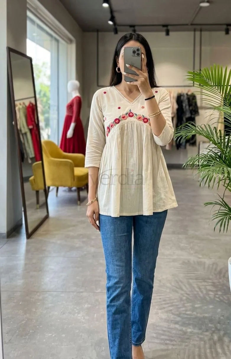 Khadi Cotton Kurti for Women view 3