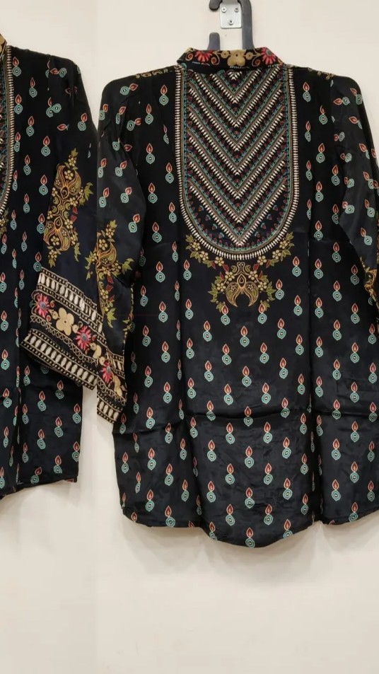 Crepe Shirts with Handwork Detailing