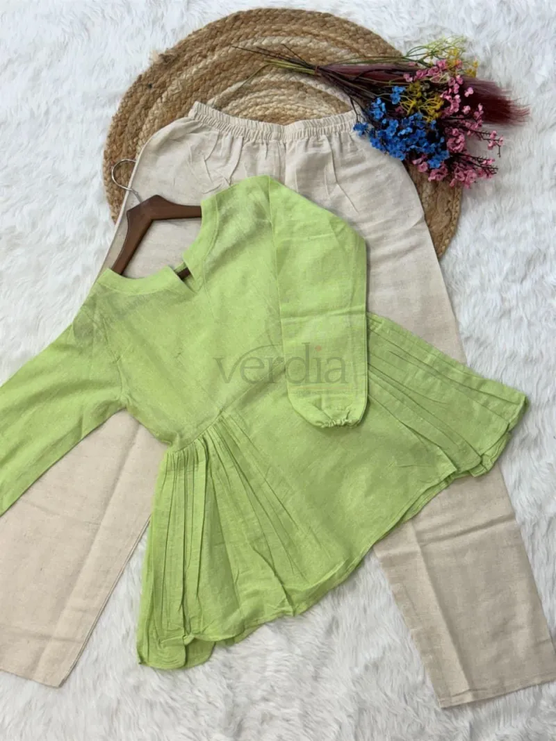 Linen Cotton Kurti Set view 6