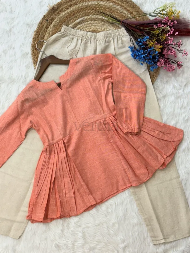 Linen Cotton Kurti Set view 8