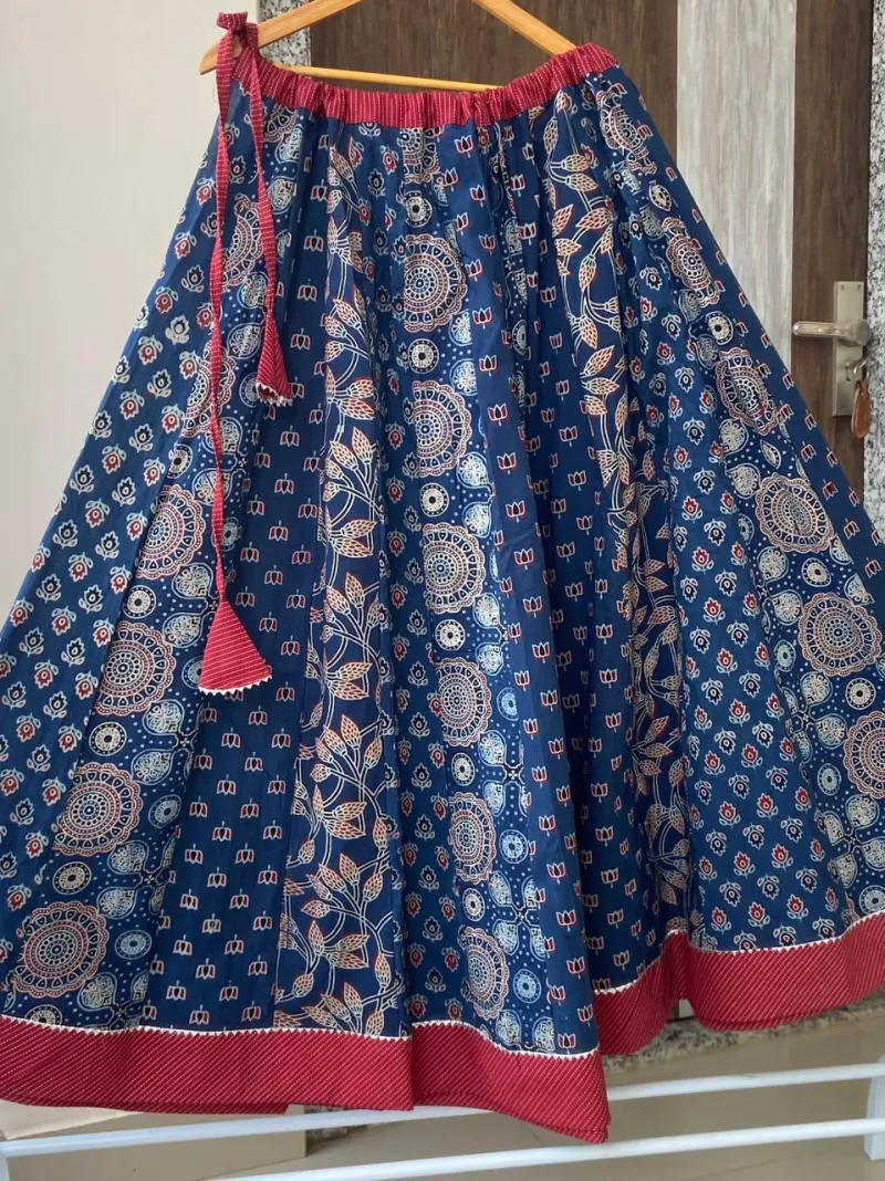 Exclusive Ajrakh Print Kalidaar Skirt