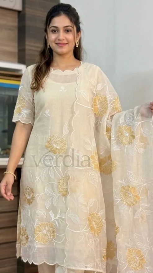 Premium Mal Chanderi Tissue Suit Collection (unstitched Material)