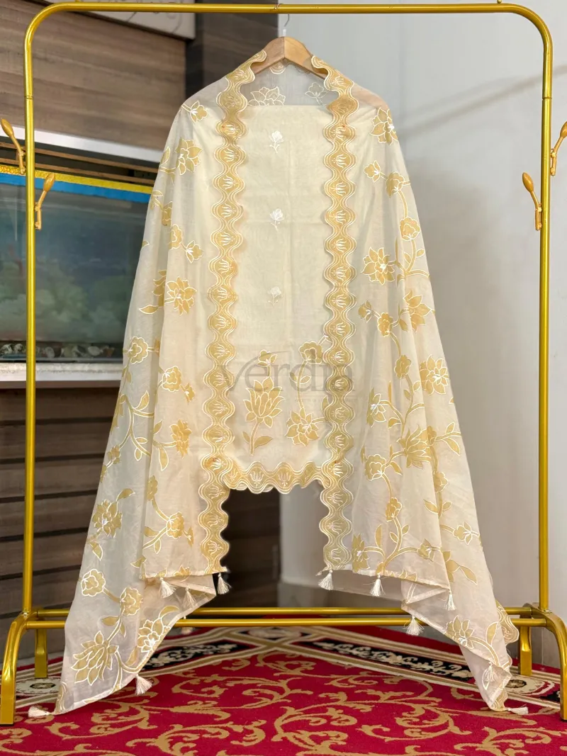 Premium Mal Chanderi Tissue Suit Collection (unstitched Material) view 5