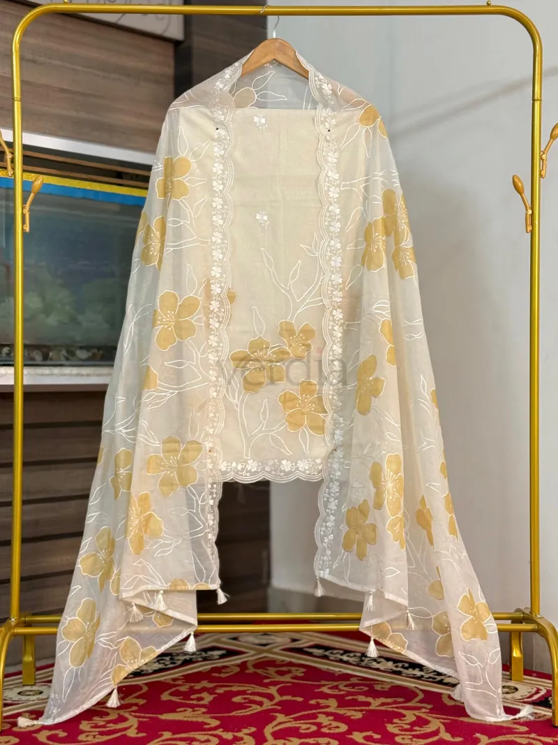 Premium Mal Chanderi Tissue Suit Collection (unstitched Material) view 6