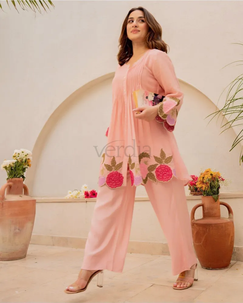 Premium Mul Cotton Co-Ord Set with Embroidery view 3
