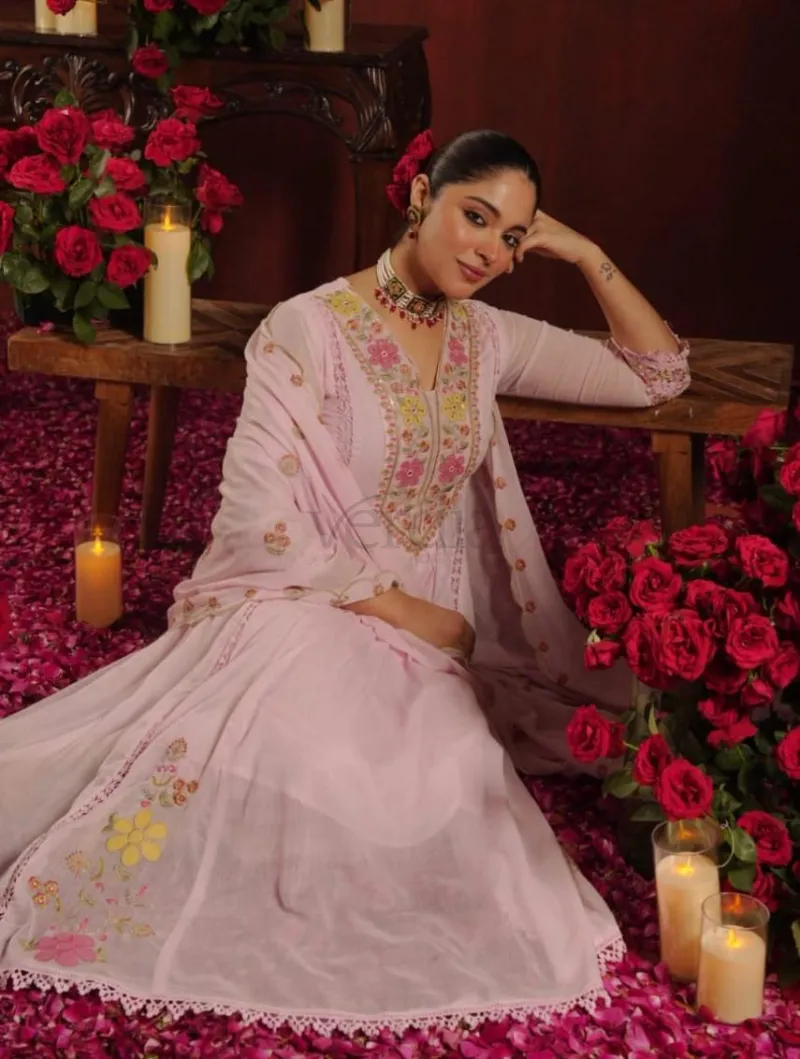 Mal Cotton Anarkali Kurti Set view 4