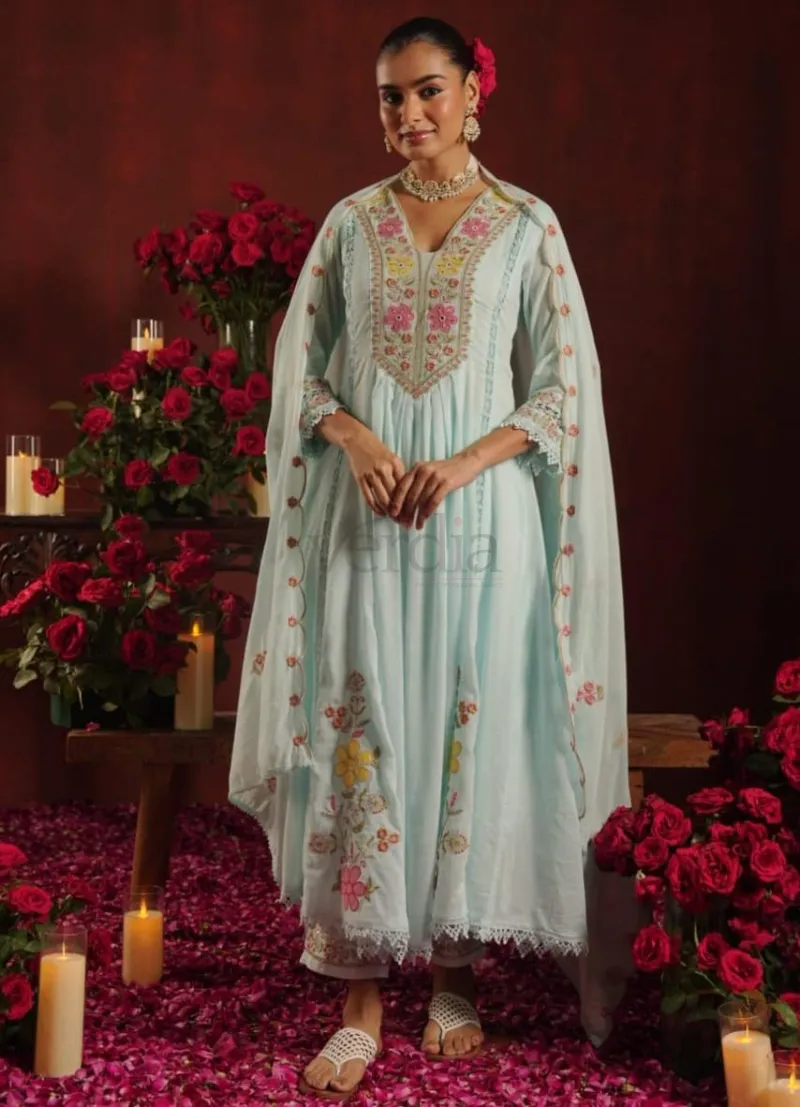 Mal Cotton Anarkali Kurti Set view 8