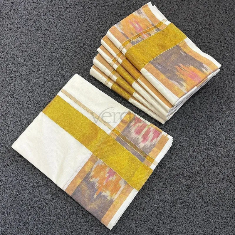 Pochampally Border Kerala Saree view 3