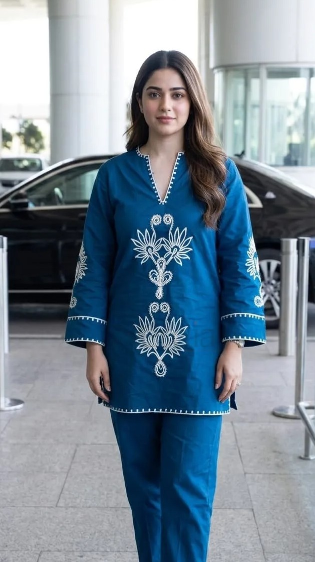 Premium Cotton Embroidered Co-ord Set
