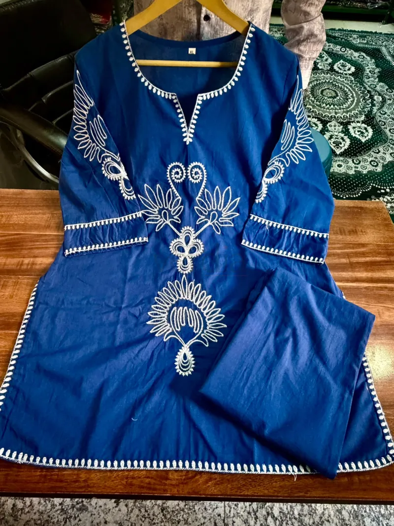 Premium Cotton Embroidered Co-ord Set view 5