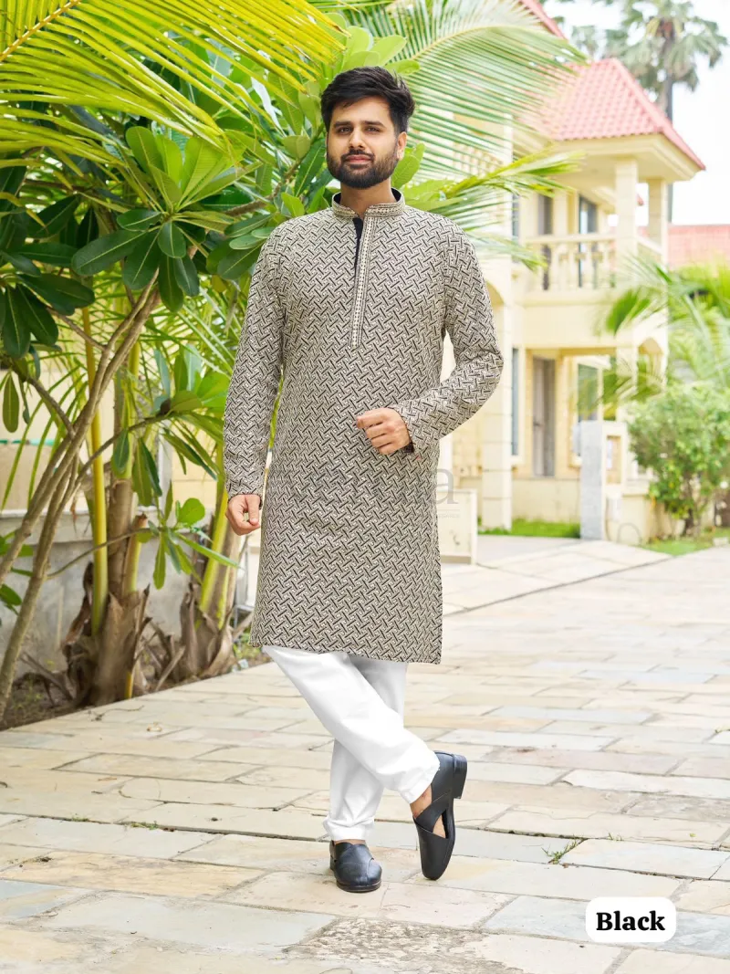 Men's Premium Rayon Ethnic Wear Kurta Set view 4