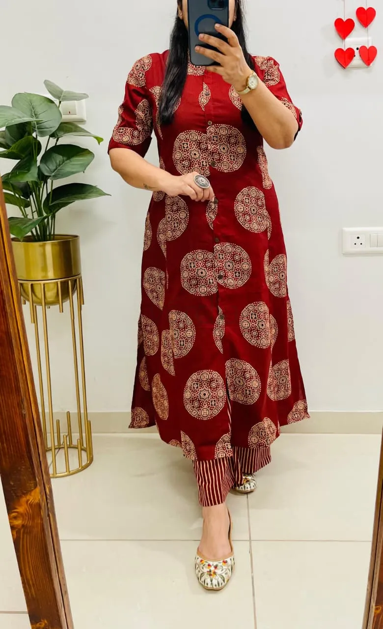 Jaipuri Print Designer Co-ord Set view 18
