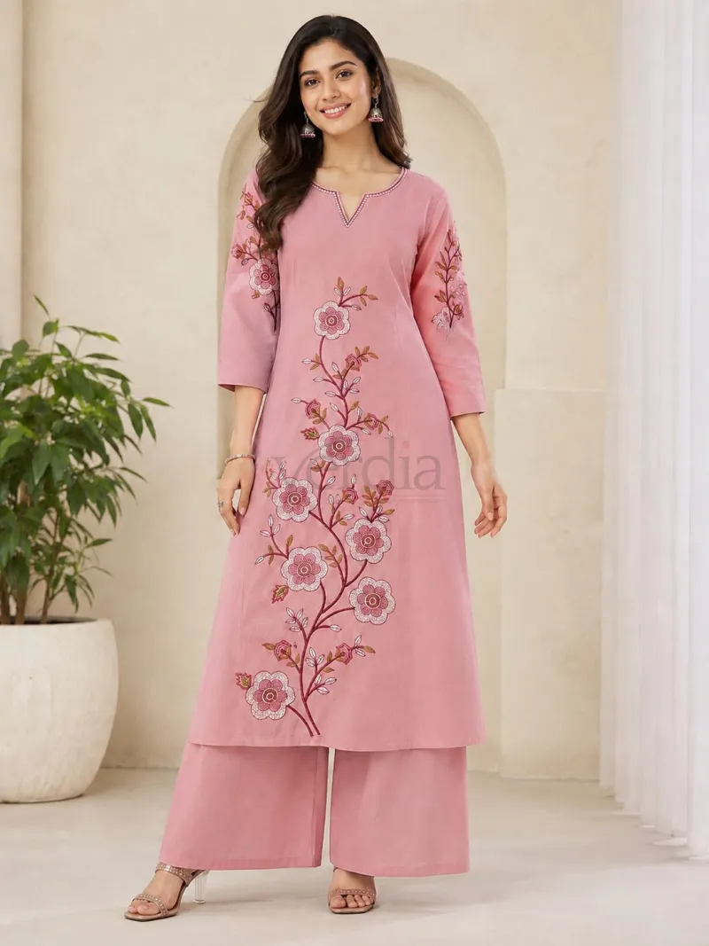 Co-ord Set Kurti (Straight Cut) with Plazo view 5