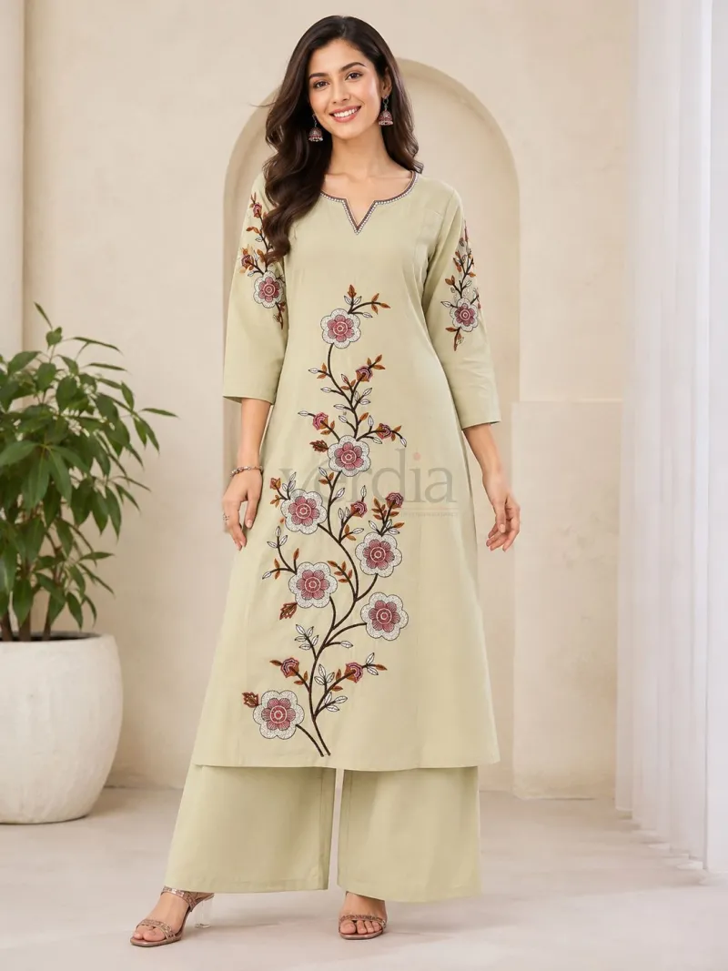 Co-ord Set Kurti (Straight Cut) with Plazo