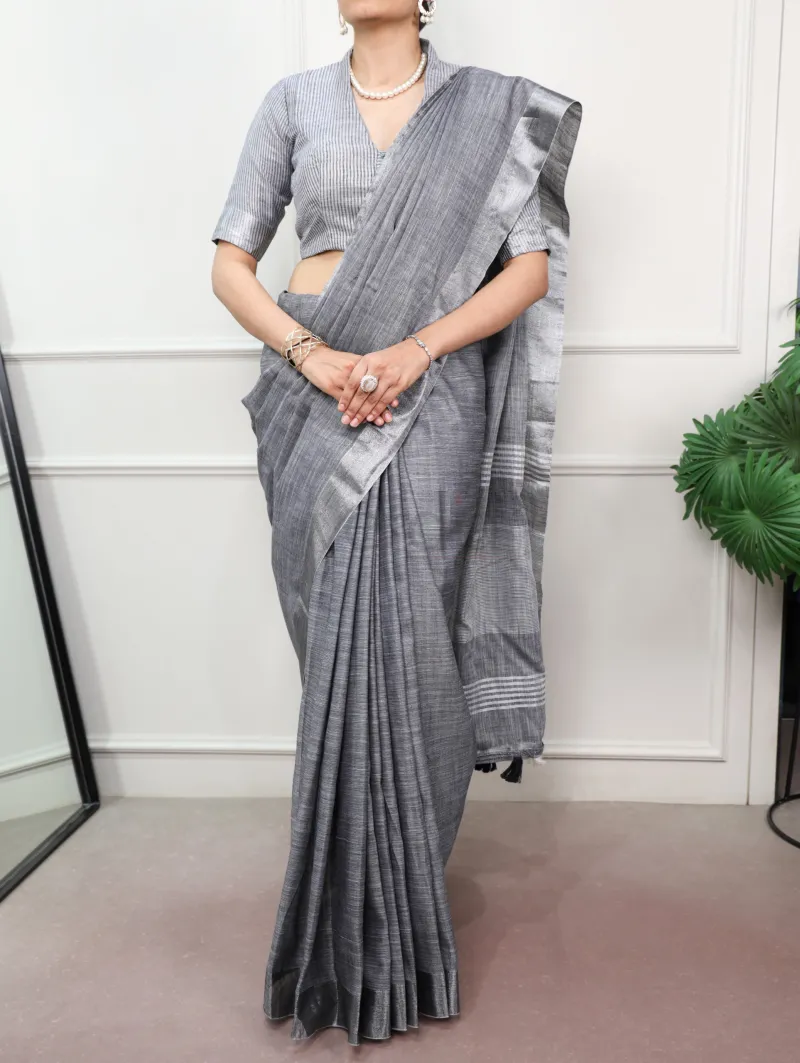 Linen Luxe Collection with Zari Border