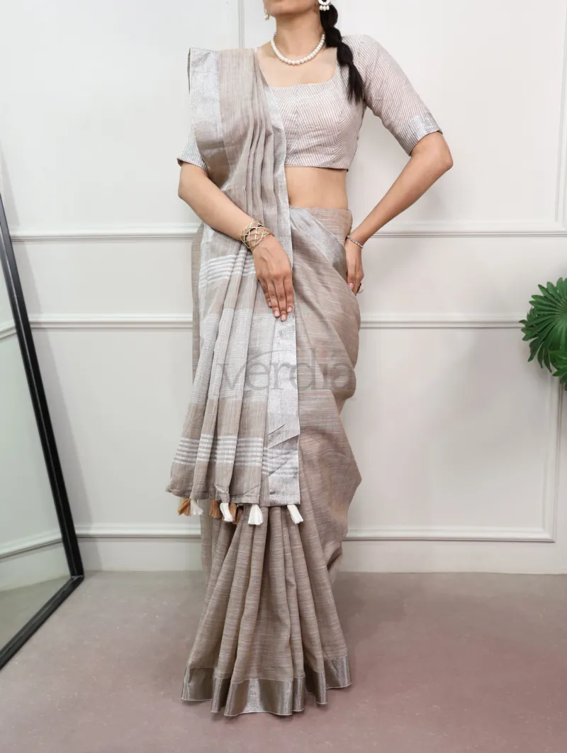 Linen Luxe Collection with Zari Border view 4