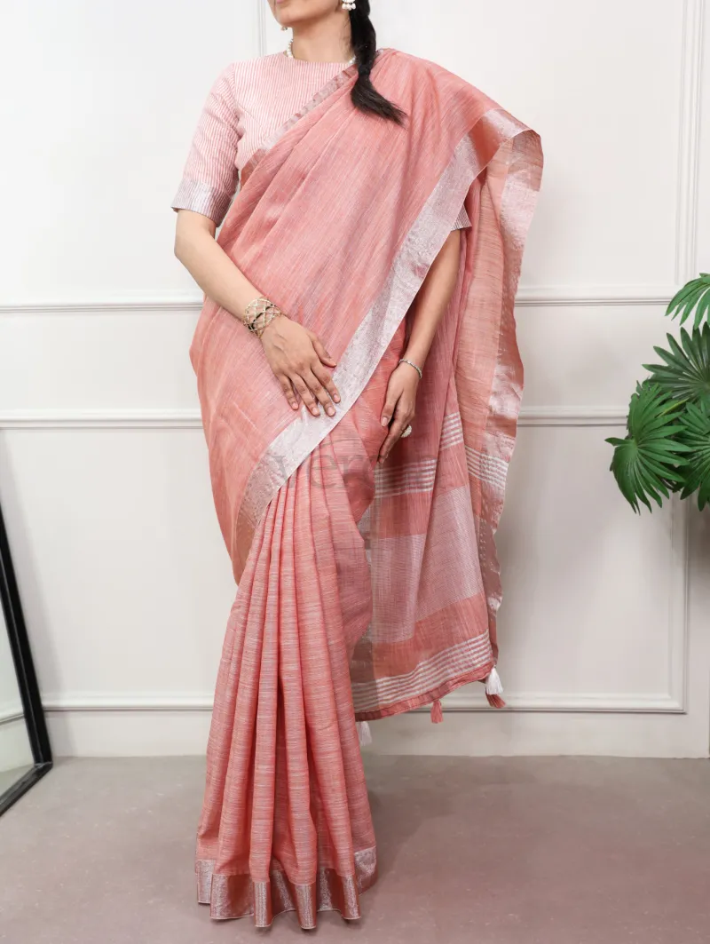 Linen Luxe Collection with Zari Border view 8