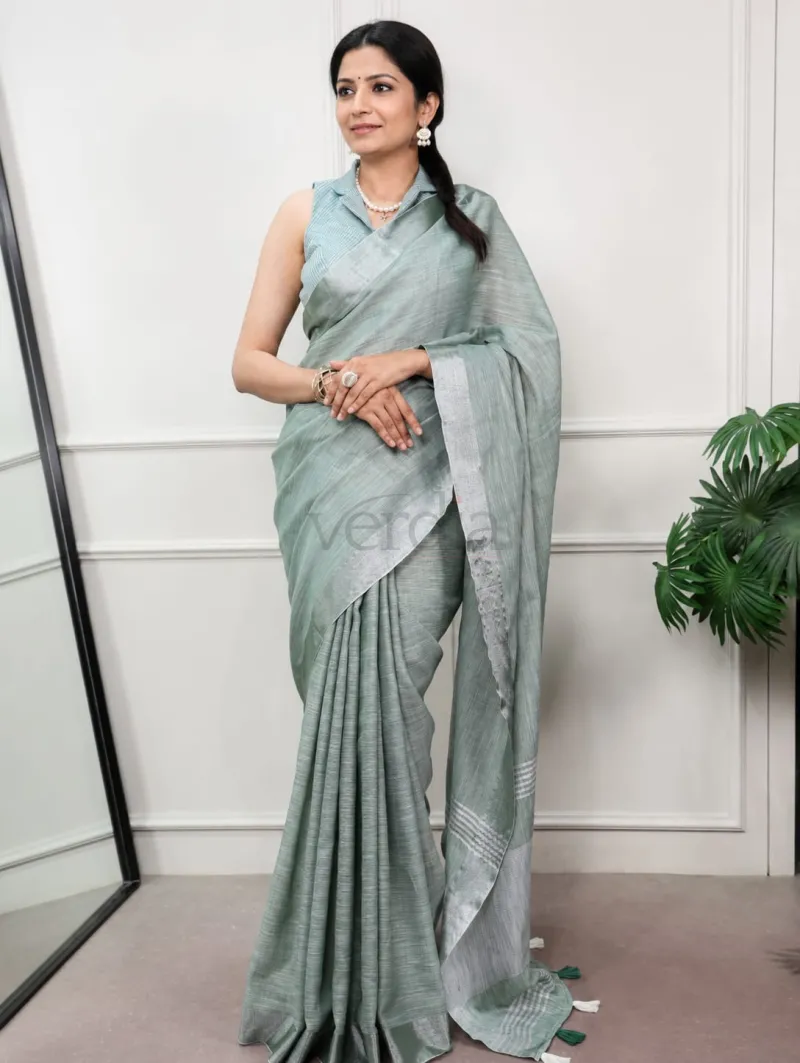Linen Luxe Collection with Zari Border