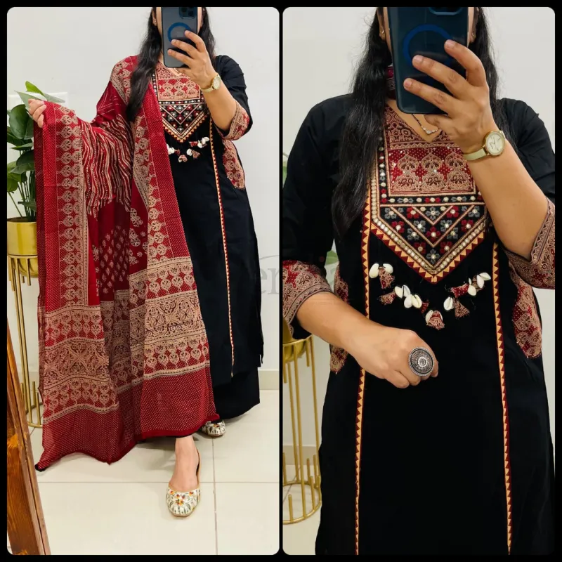 Royal Designer Ethnic Suit in Dhabu Cotton view 8