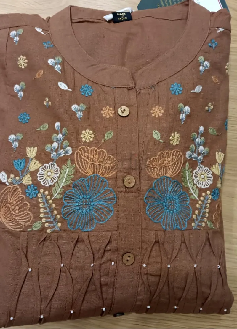 Kurti Palazzo Set with Embroidery and Handwork view 2