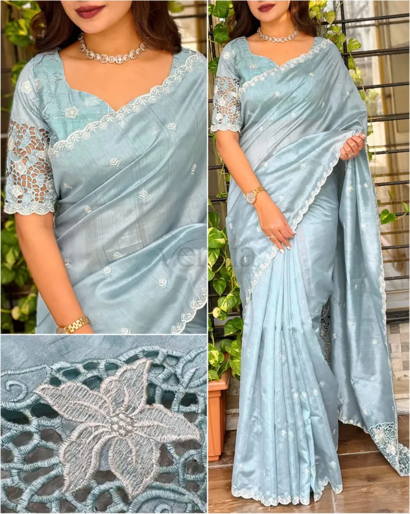 Tussar Cotton Saree with Blouse