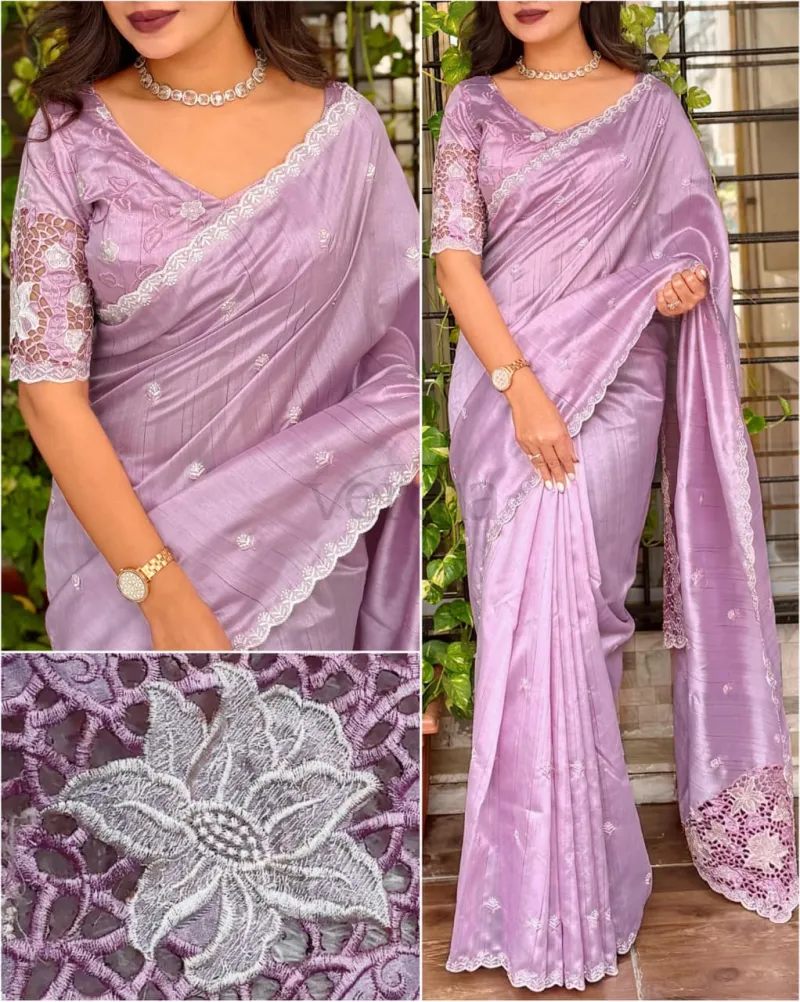 Tussar Cotton Saree with Blouse view 5