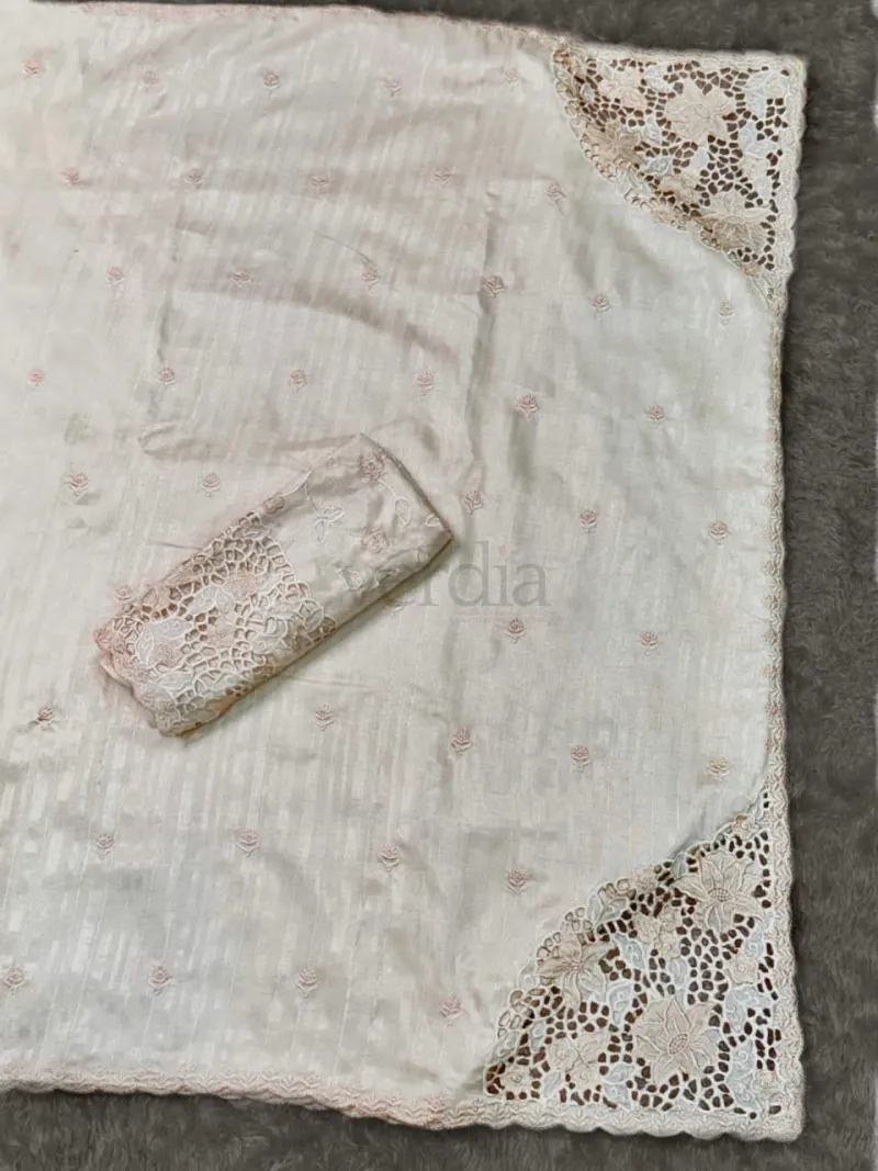 Tussar Cotton Saree with Blouse view 8
