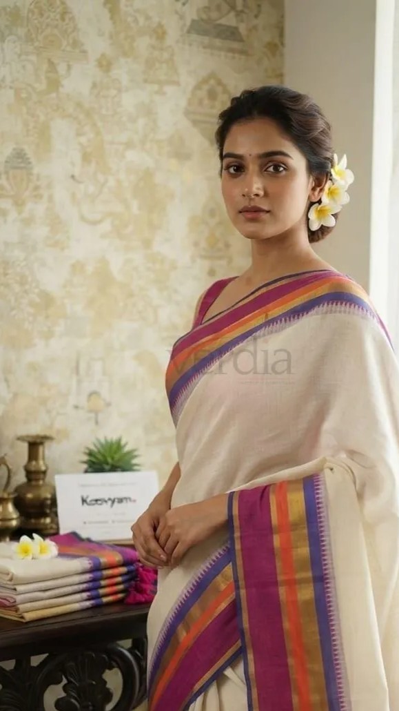 Mul Cotton Saree with Running Blouse