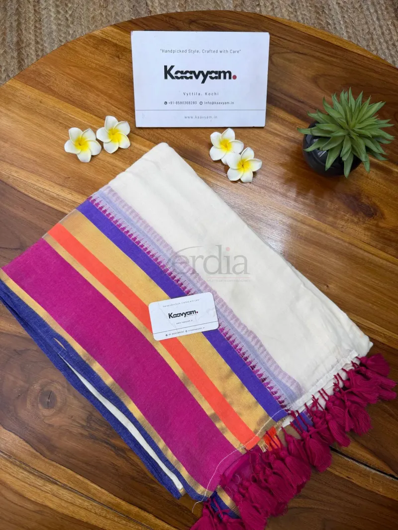 Mul Cotton Saree with Running Blouse view 4