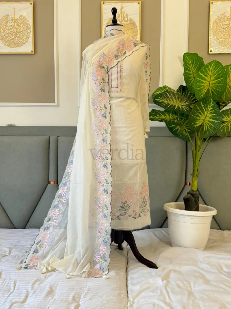 Mal Chanderi Unstitched Churidhar Material view 5