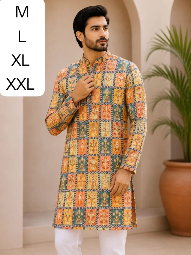Printed Kurta collection in heavy cotton fabric view 6